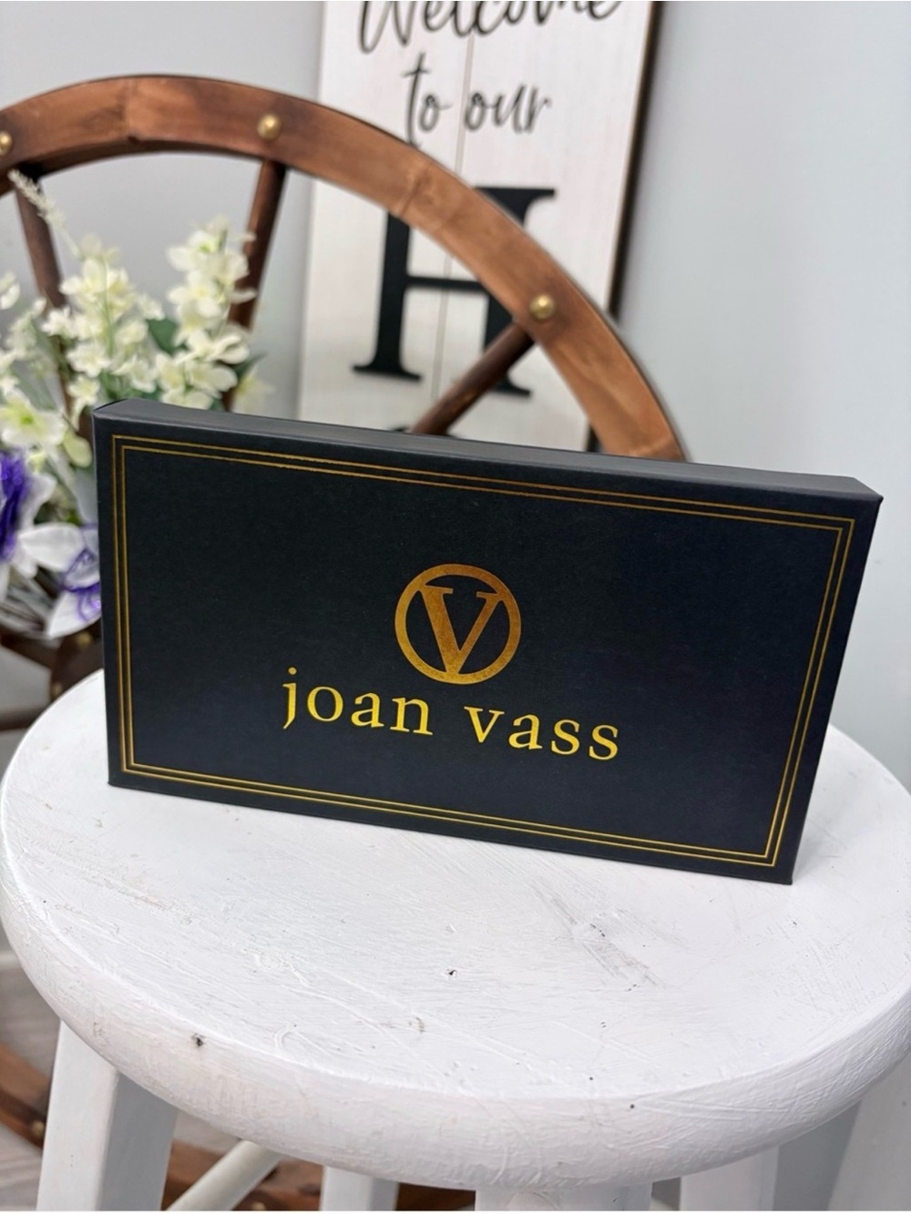 Joan Vass Black Wallet & Gift Box NWT